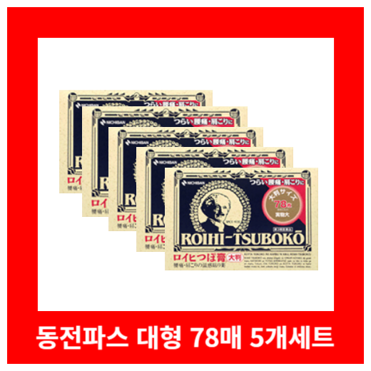 동전파스 대형 78매 5개세트 로이히츠보코