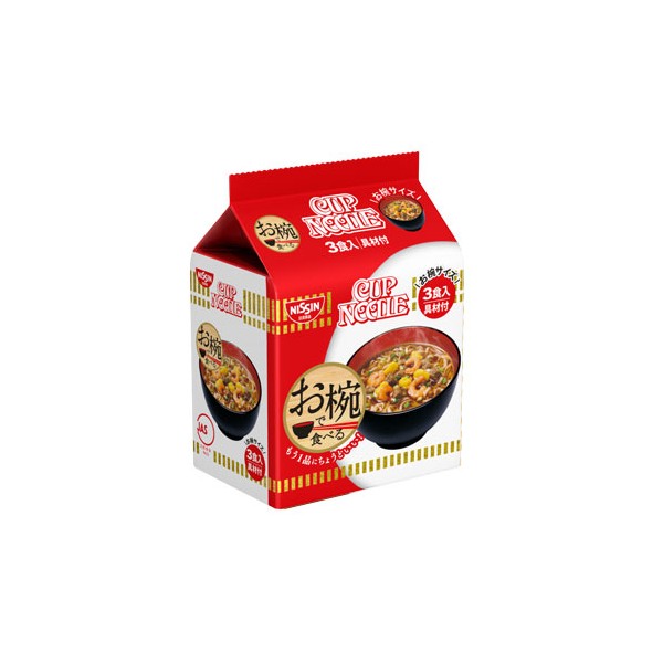 [NISSIN] 그릇에 먹는 컵 누들 오리지널 3개입