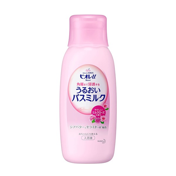 비오레 바스 밀크 보습 입욕액 부드러운 밀크 로즈향 600ml