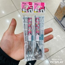 디즈니 미니마우스 도날드 수저포크