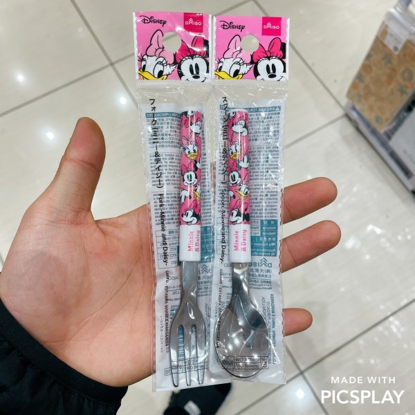 디즈니 미니마우스 도날드 수저포크