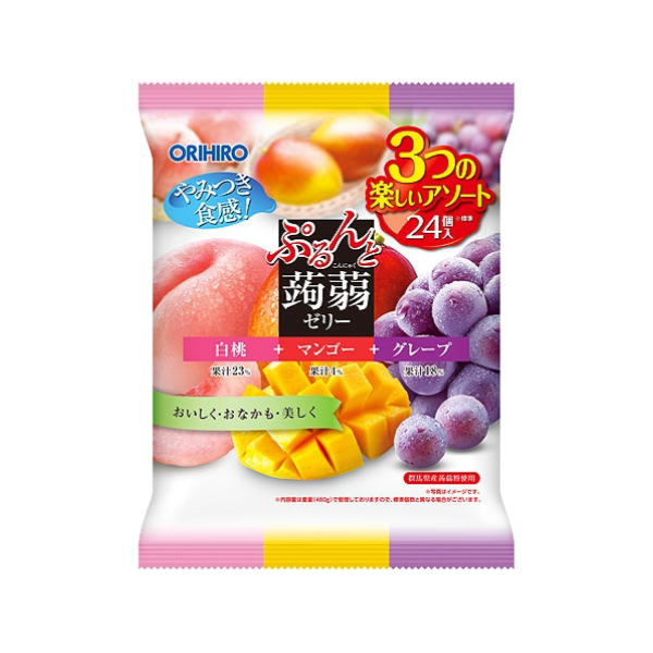오리히로 곤약젤리 라지백 백도&망고&포도 24개입