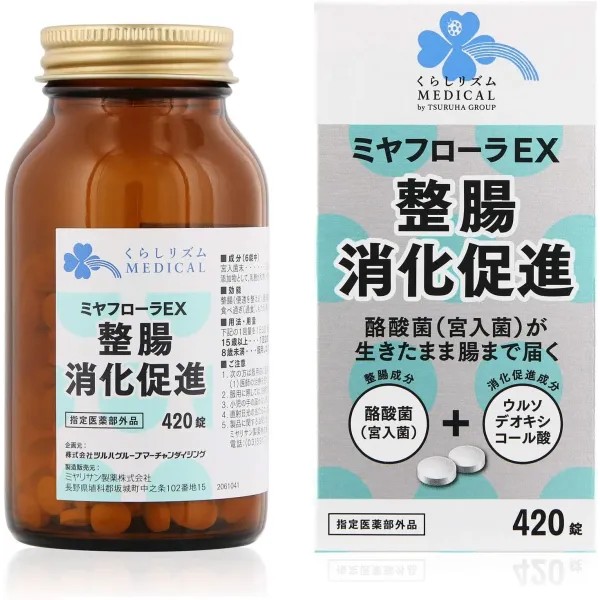 미야리산 미야플로라 EX 420정 정장 소화 케어 정제