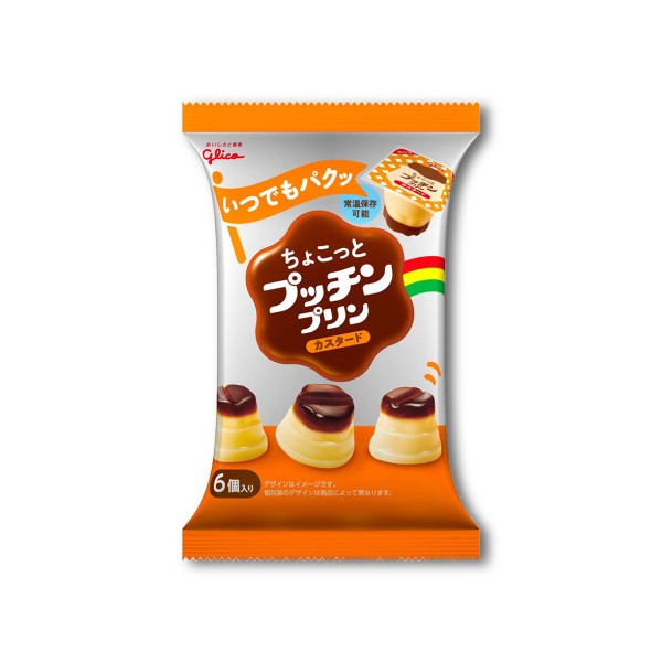 글리코 조그만 푸칭푸딩 커스터드맛 일본푸딩 6개입