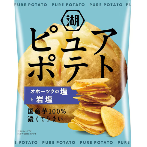 호수 이케야 퓨어 감자 오호츠크 소금과 ​​바위 소금 55g