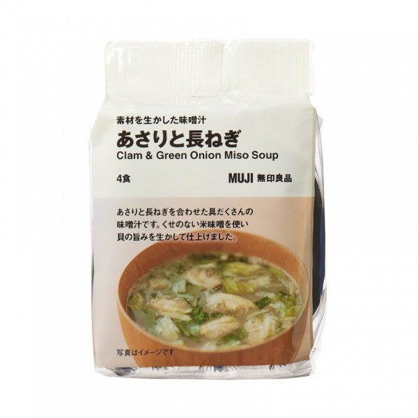 무인양품 미소시루 아사리 나가네기 4개입 스프 간편식