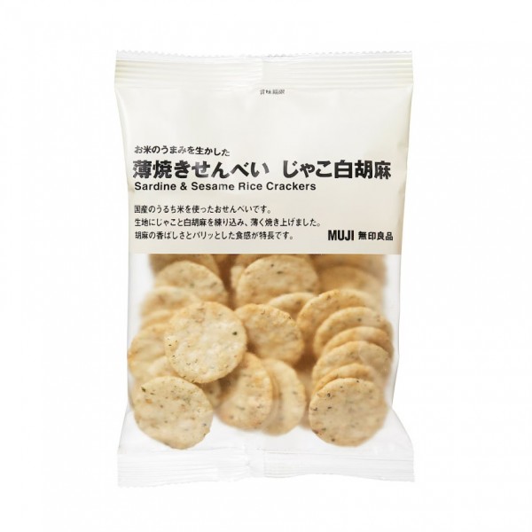 무인양품 우스야키 센베이 쟈코시로고마 50g