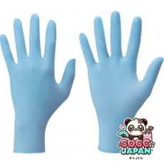 Showa Glove No882-L [니트릴 고무 일회용 장갑 (파우더 없음) Nitrist Touch 100 조각 L 크기 파란색]