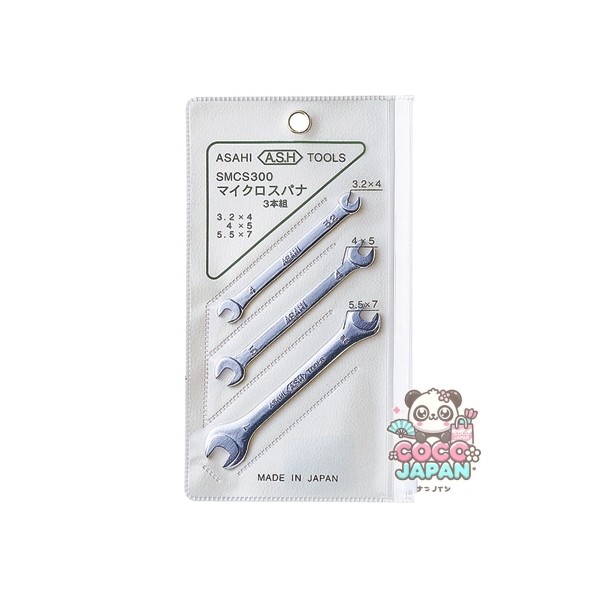 Asahi Metal Industry Asahi Toolssmcs300 [3 개의 마이크로 더블 흡인 스패너 세트]