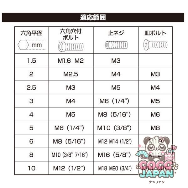 Takagi Takagihw 볼 포인트 육각형 렌치 세트 9