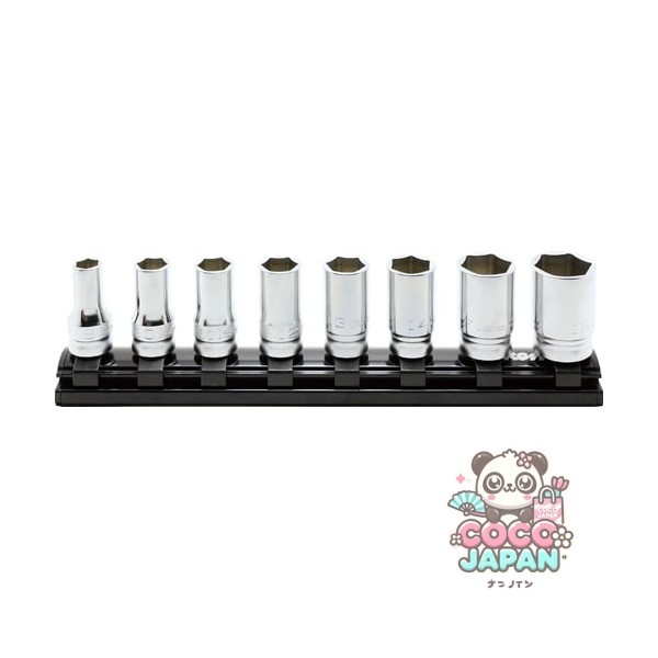 KO-KEN RS3300XZ12 [9.5mm 플러그인 Z-EAL Semi-Deep Socket Rail 세트 12]