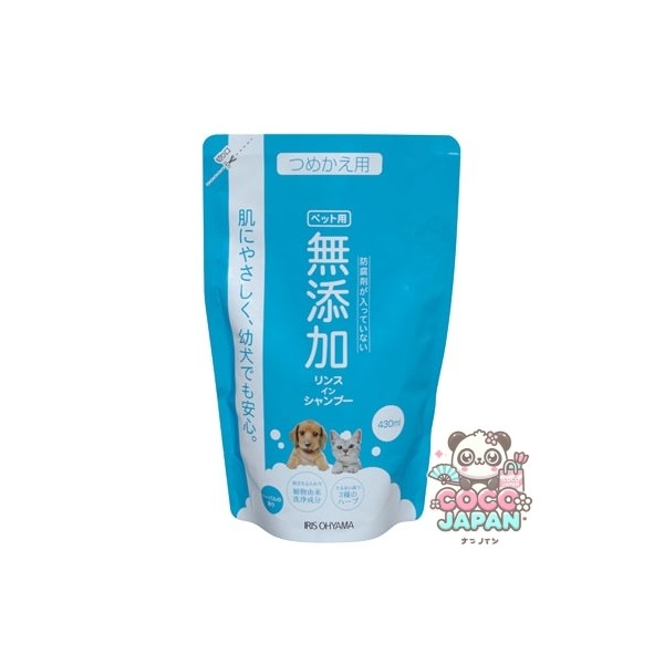 아이리스 오야마 IRIS OHYAMA 무첨가 린스 인 샴푸 리필 430ml TMS-430