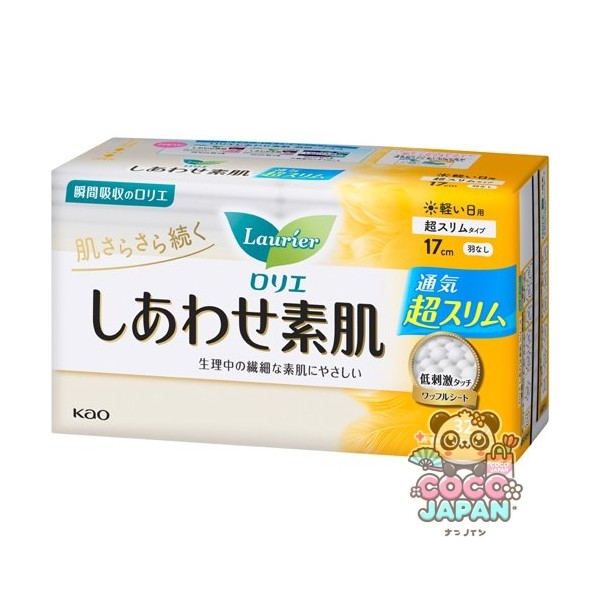 로리에 어울리는 맨살 통기 울트라 슬림 타입 가벼운 일용 날개 없음 17cm 32개 [생리대]