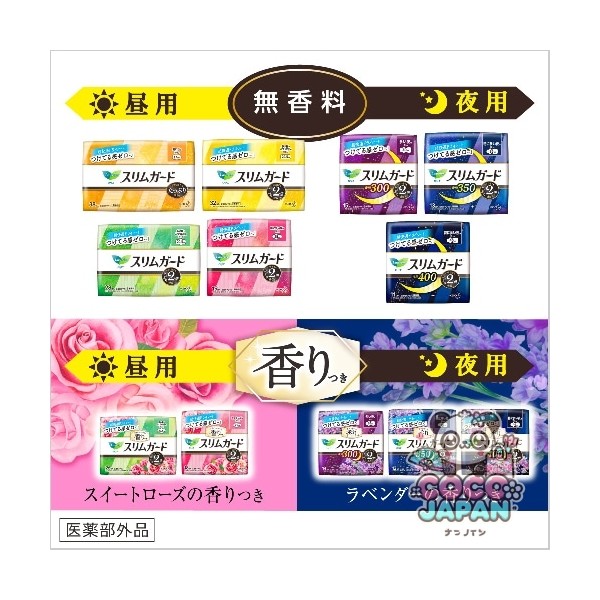 로리에 슬림 가드 많은 낮~보통 날용 날개 20.5cm 28개 [생리대]