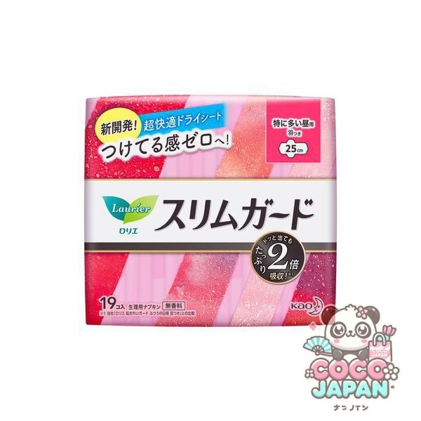 로리 에로리에 슬림 가드 특히 많은 주간 날개 달린 25cm 19 개 [생리대]