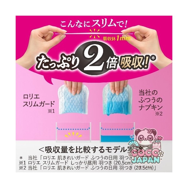 로리 에로리에 슬림 가드 특히 많은 주간 날개 달린 25cm 19 개 [생리대]