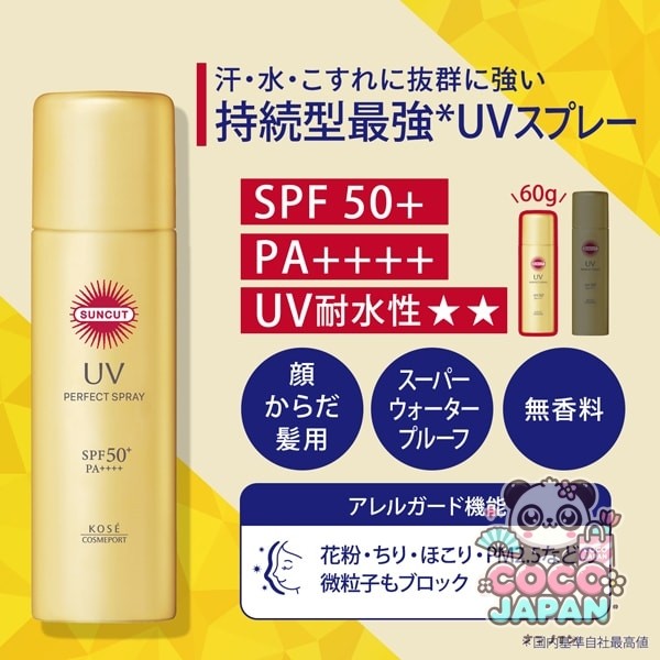 썬컷 SUNCUT 한정 썬컷 R 퍼펙트 UV 스프레이 폼 폼 푸딩 60g [자외선 차단제]