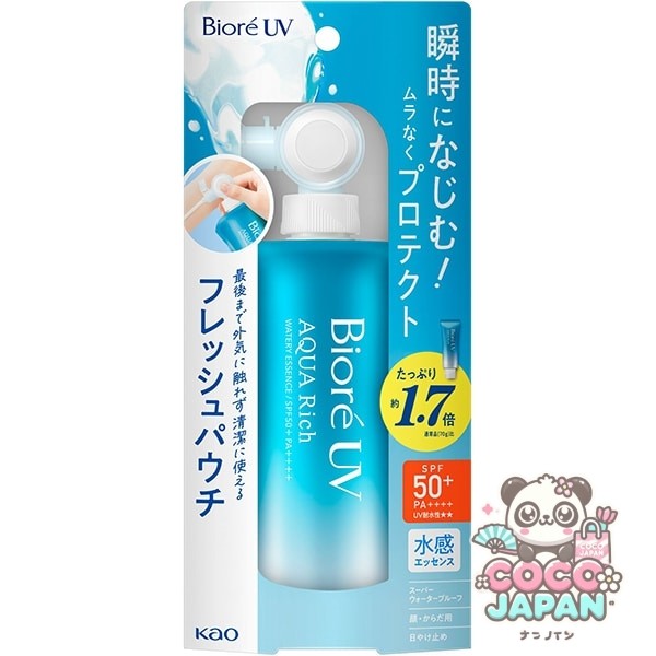 Biore 비오레 UV 아쿠아리치 에센스 신선한 파우치 120g SPF50+ PA++++ [썬크림 얼굴·몸용]