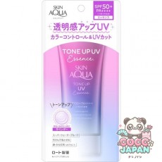 SKIN AQUA 스킨 아쿠아 톤 업 UV 에센스 80g SPF50+/PA++++ 라벤더 칼라 투명감 [썬크림 얼굴·몸용]