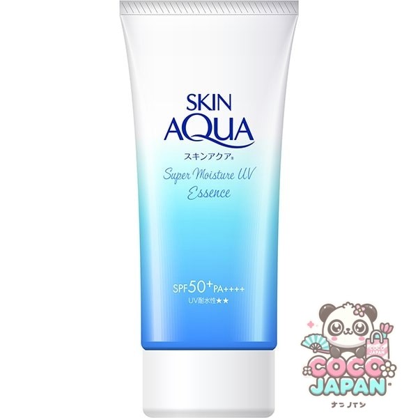 SKIN AQUA 스킨 아쿠아 슈퍼 모이스처 UV 에센스 80g SPF50+/PA++++ 풍부한 수분 슈퍼 워터 프루프 [썬크림 얼굴·몸용]
