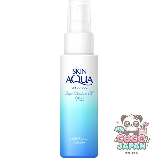 SKIN AQUA 스킨 아쿠아 슈퍼 모이스처 UV 미스트 60ml SPF50+/PA+++ 젖산 발효 히알루론산 푹신 촉촉한 미스트