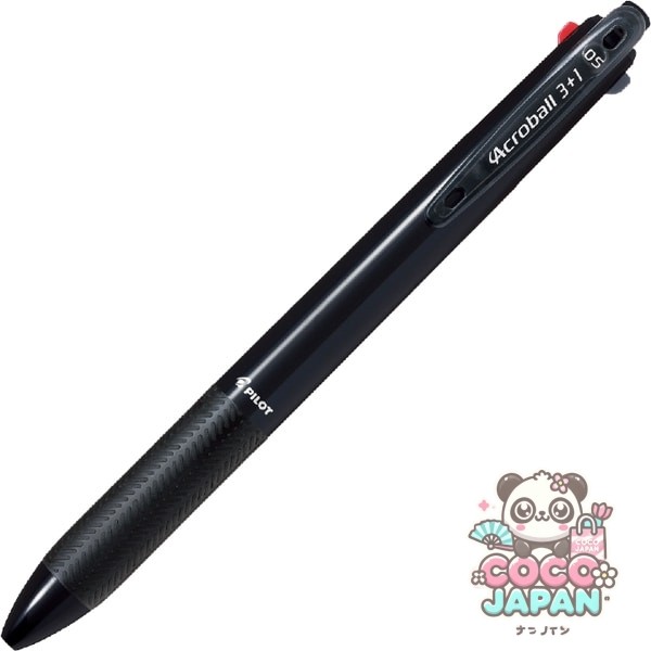 파일럿 PILOT 다기능 펜 아크로볼 3+1 유성 볼펜 0.5mm 극세 블랙・레드・파랑 샤프 0.5mm 블랙 BKHAB-50EF-B