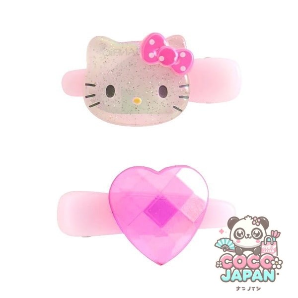산리오 Sanrio 산리오 캐릭터즈 미니 헤어 클립 2개 세트 헬로 키티