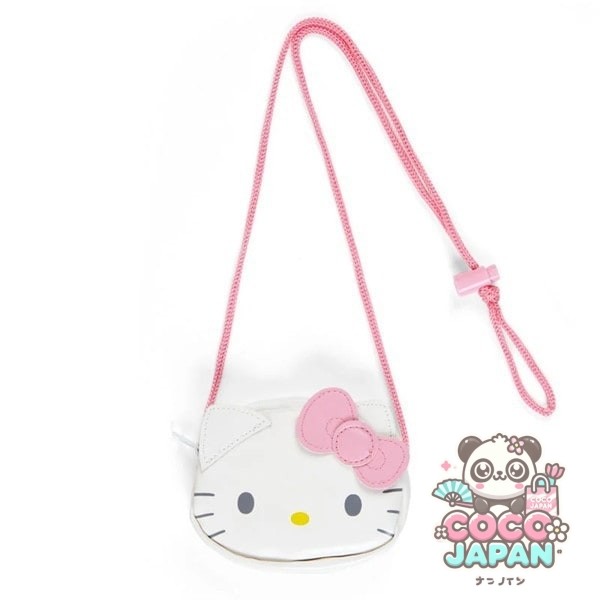Sanrio Sanrio Sanrio 캐릭터 로프가있는 얼굴 모양 동전 케이스 헬로 키티