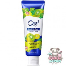 선 스타 SUNSTAR Ora2 오라 투 오라 2 me (오라 투미) 스테인 클리어 페이스트 신선한 키위 민트 130g [성인용 치약 의약 부외품 화이트닝 구취 예방 불소 1450ppm 배합]