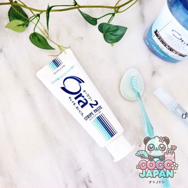 선스타 SUNSTAR Ora2 오라 투 오라 투 스트라이프 페이스트 플라크 제거 140g [치약 의약 부외품]