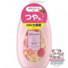 존슨 바디 케어 존슨 바디 케어 라스팅 아로마 우유 500ml 복숭아와 살구 향기 ​​대용량 바디 크림 바디 밀크 로션 펌프 보습