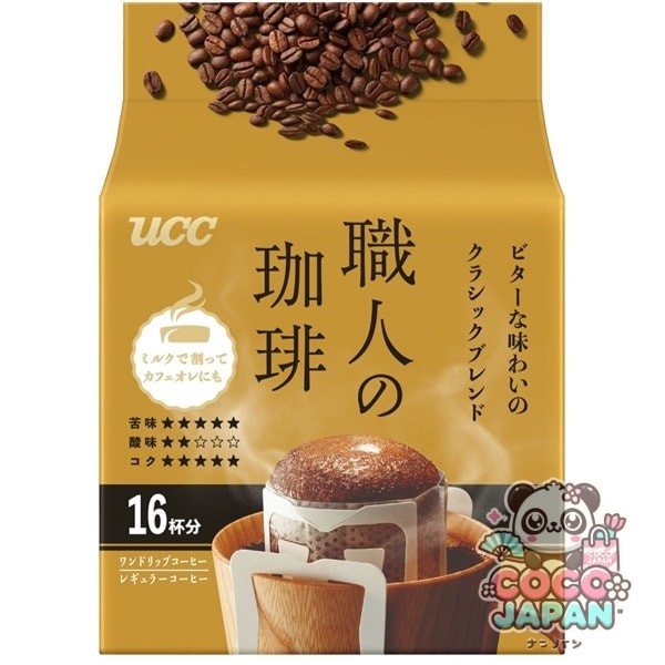 UCC 유시씨 장인의 커피 원드립 커피 비터인 맛의 클래식 블렌드 (7g×16봉)