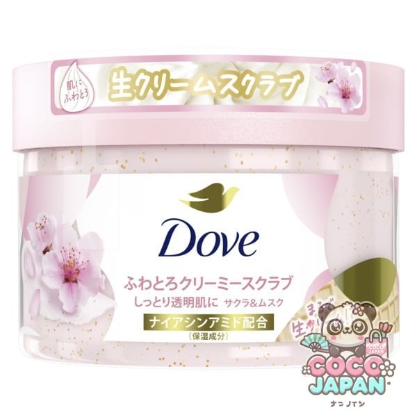 도브 Dave 크림 스크럽 사쿠라 & 사향 298g 바디스크럽