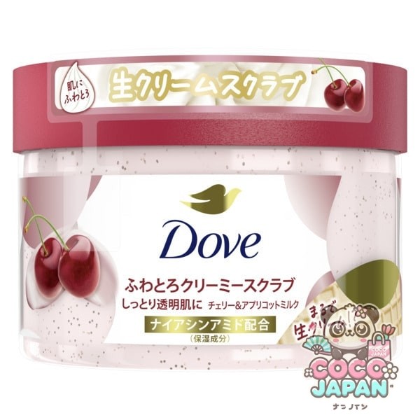 도브 Dave 크리미 스크럽 체리 & 살구 우유 298g 바디스크럽