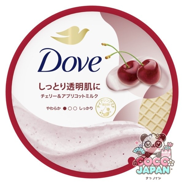 도브 Dave 크리미 스크럽 체리 & 살구 우유 298g 바디스크럽
