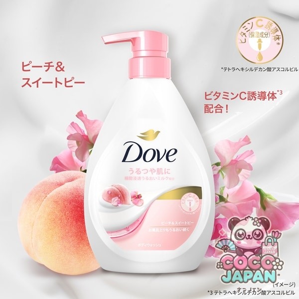 도브 Dave 바디 워시 복숭아 & 스위트 피 펌프 470g 바디워시
