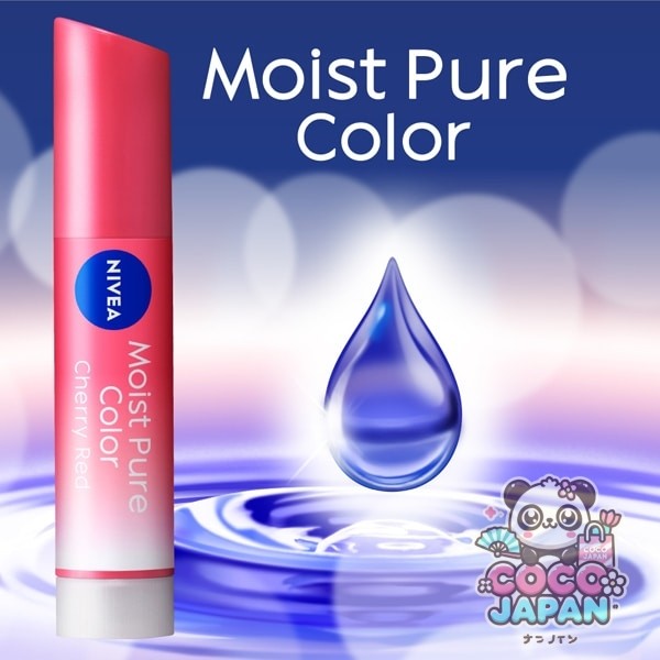 니베아 NIVEA 모이스트 퓨어 컬러 립 체리 레드 3.5 g [립＆글로스 SPF20/PA++]