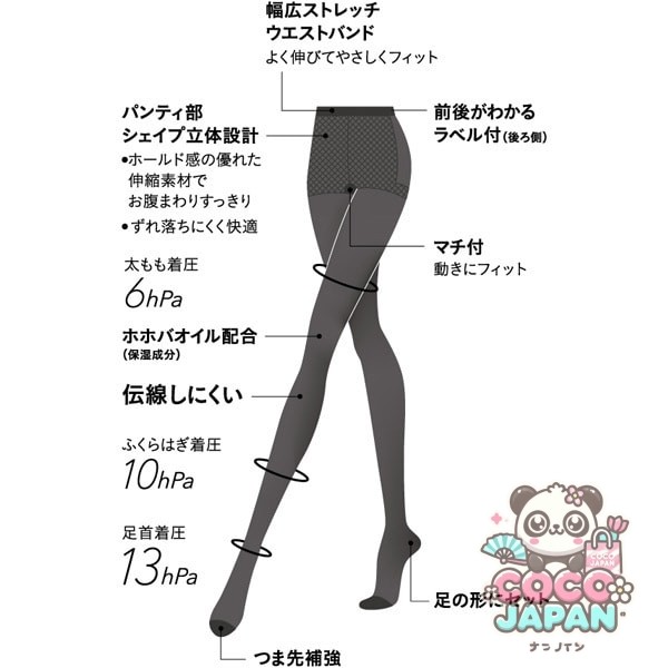 군제 GUNZESABRINA 사브리나 스타킹 전선하기 어렵다 긴축해 아름다운 블랙 블랙 ML 