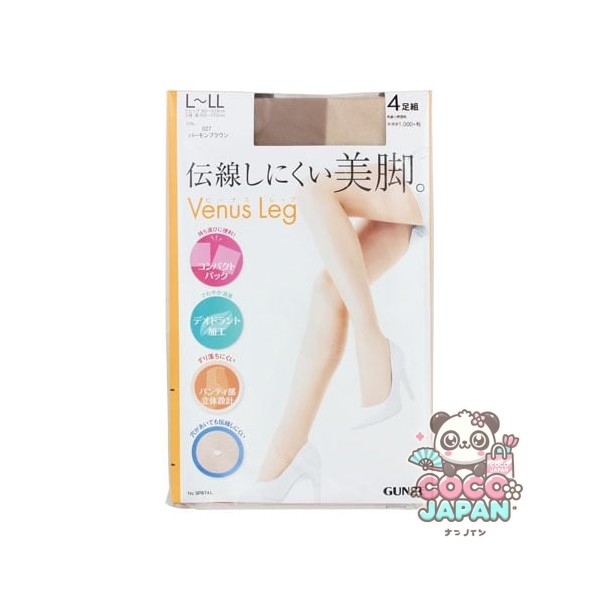 군제 GUNZE 비너스 레그 M~L 버몬트 브라운 4P 