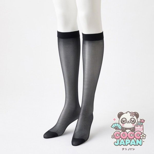 군제 GUNZESABRINA 사브리나 3족조 무릎 아래 스타킹 튼튼하고 아름다운 찢어지기 어려운 융착 교편 블랙 22-25 cm SPS833Y