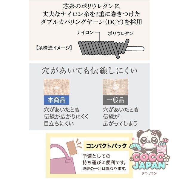 군제 GUNZESABRINA 사브리나 3족조 무릎 아래 스타킹 튼튼하고 아름다운 찢어지기 어려운 융착 교편 블랙 22-25 cm SPS833Y