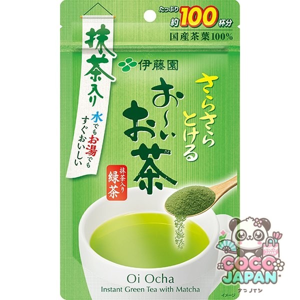 이토엔 오이 차 차 말차 녹차 분말 80g 척 첨부 가방 타입 [리프]