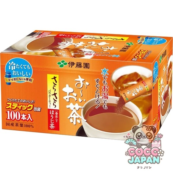 이토엔 오이 차 오오이 차 사라사라 호지 차 스틱 타입 0.8g×100개 [분말 녹차]