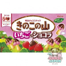메이지 meiji 버섯 산 딸기 & 초콜릿 64g