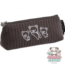 산엑스 San-XPT21601 리락쿠마 「BASIC RILAKKUMA MONO CHROME」테마 펜 파우치