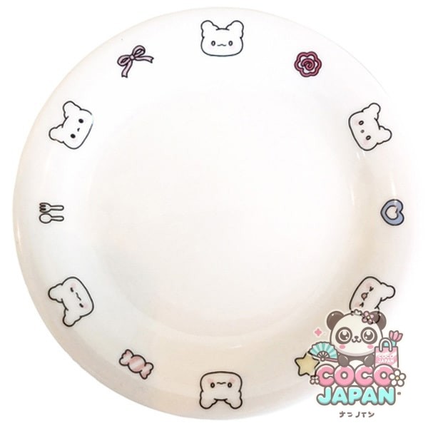 김정 도기 산리오 (SANRIO) 「하나 마루 귀신」접시 케이크 플레이트 약 16cm 파스텔 POP 318114