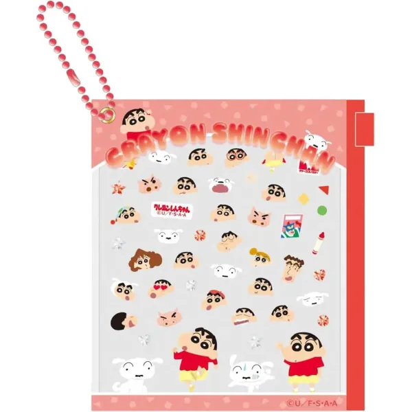 아이 플래닝 짱구 미니 데코 파트 레드 약 W105×H110×D10mm [스티커]