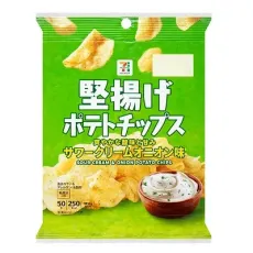 세븐일레븐 감자 칩 사워 크림 양파 맛 50g 일본편의점