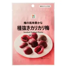 세븐일레븐 씨 빼고 바삭바삭 매화 34g 일본편의점