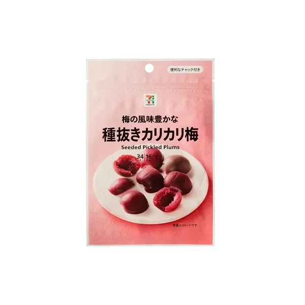 세븐일레븐 씨 빼고 바삭바삭 매화 34g 일본편의점